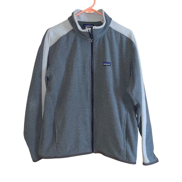 Patagonia Mens Jacket Size Large Gray Full Zip Long Sleeve Fleece Pockets - Picture 7 of 8